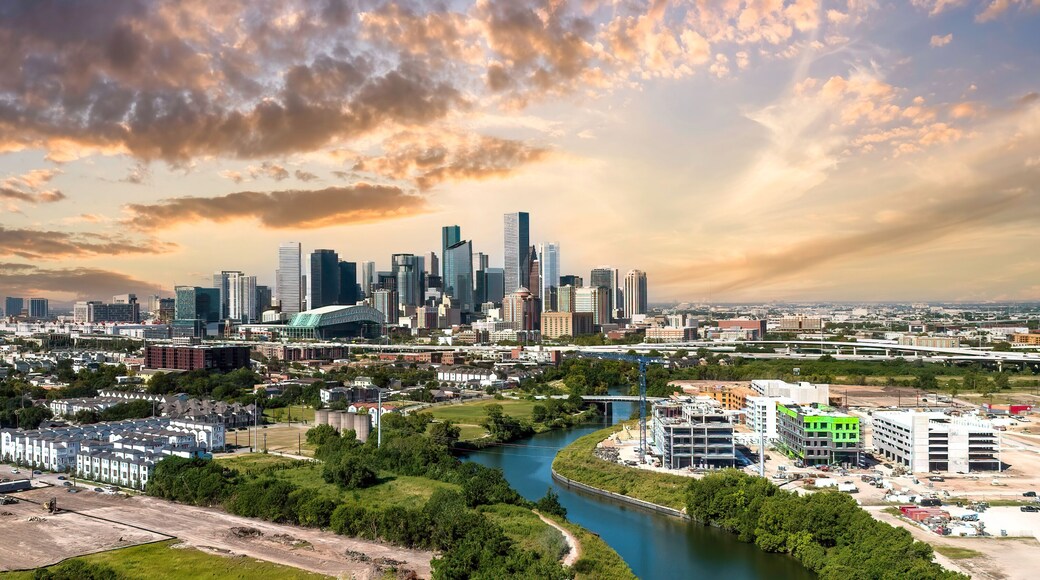 Huston Texas cloudy sky sunset