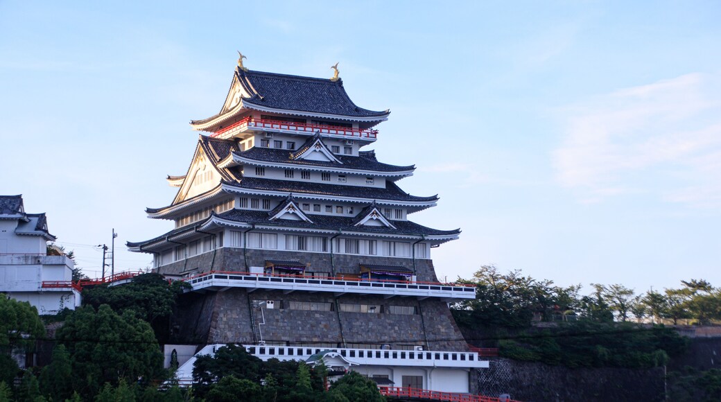 Majestic Atami Castle Standing Proud Against a Twilight Sky, Izu, Japan