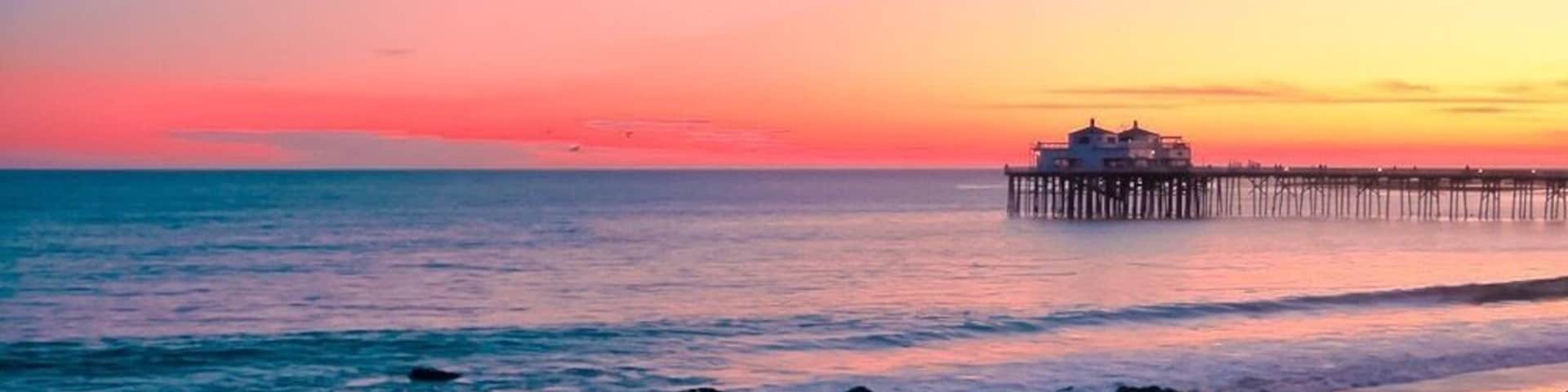 Malibu pier sunset 🌅