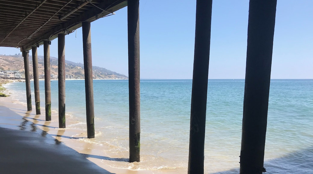 Under the Malibu pier. Love the soft blues of the ocean. #Trovember
