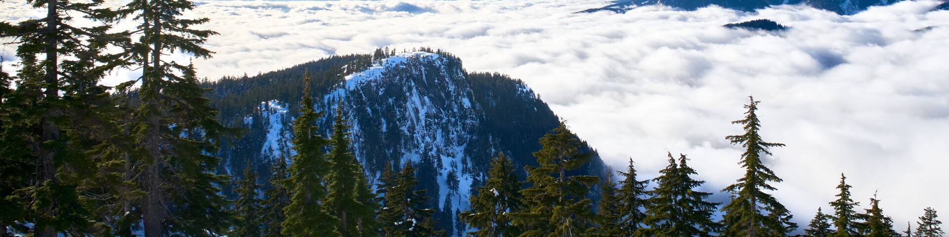 The Sea of Clouds on top of Mount Seymour, British Columbia, Canada