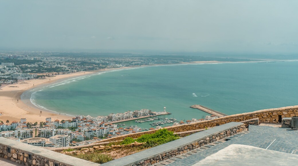 Panoramic aerial view of the resort town of Agadir, Morocco from the Kasbah