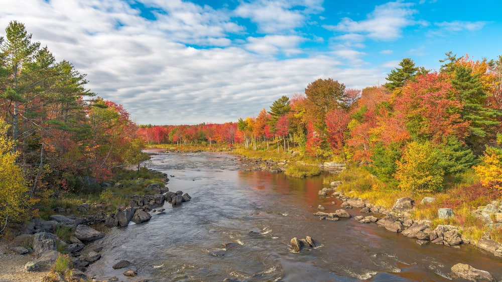 Ellsworth, Maine, during autumn leaves.