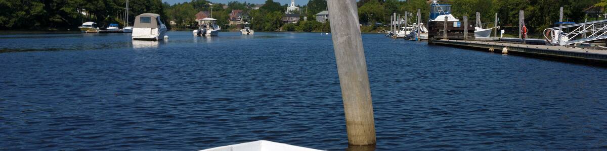 Dinghy at end of dock
