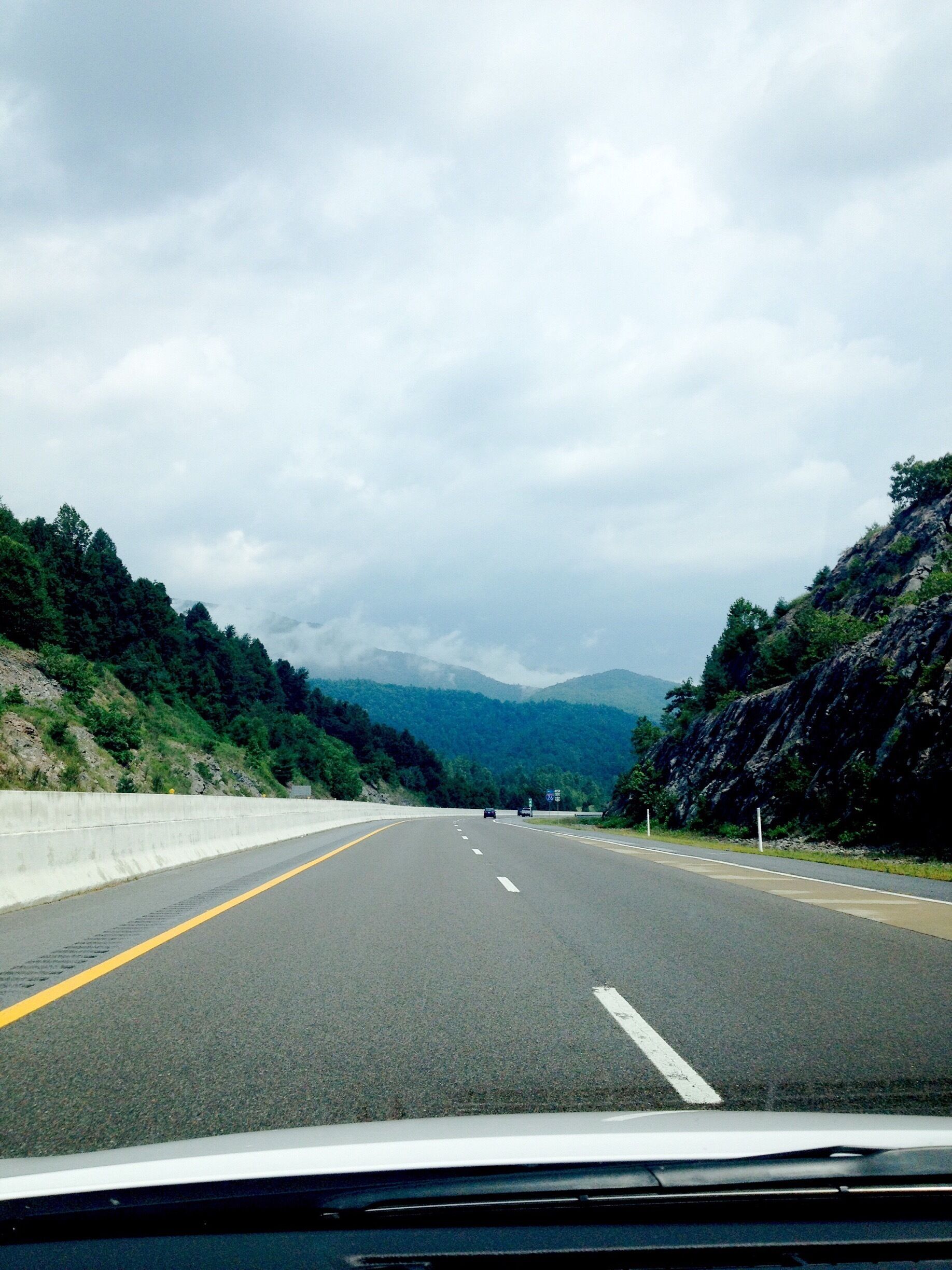 Driving over the Smokey Mountains from Tennessee to Asheville, NC. 