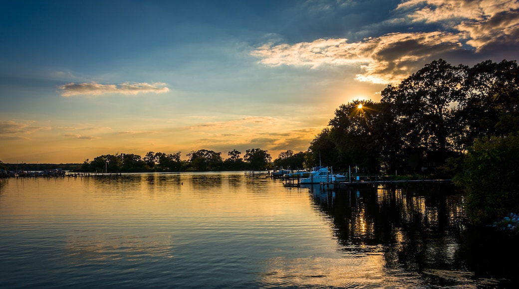 Sunset over Duck Creek in Essex, Maryland.