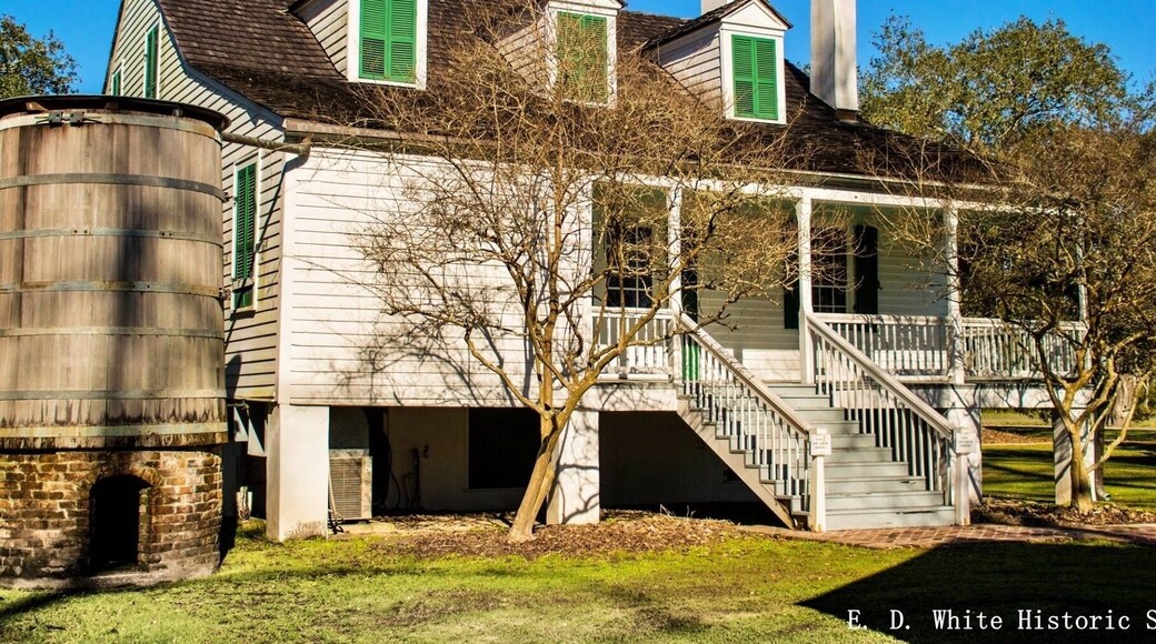 A great little historical find Built with hand-hewn cypress around 1825, the E.D. White House is an excellent example of Creole plantation architecture and traditional construction