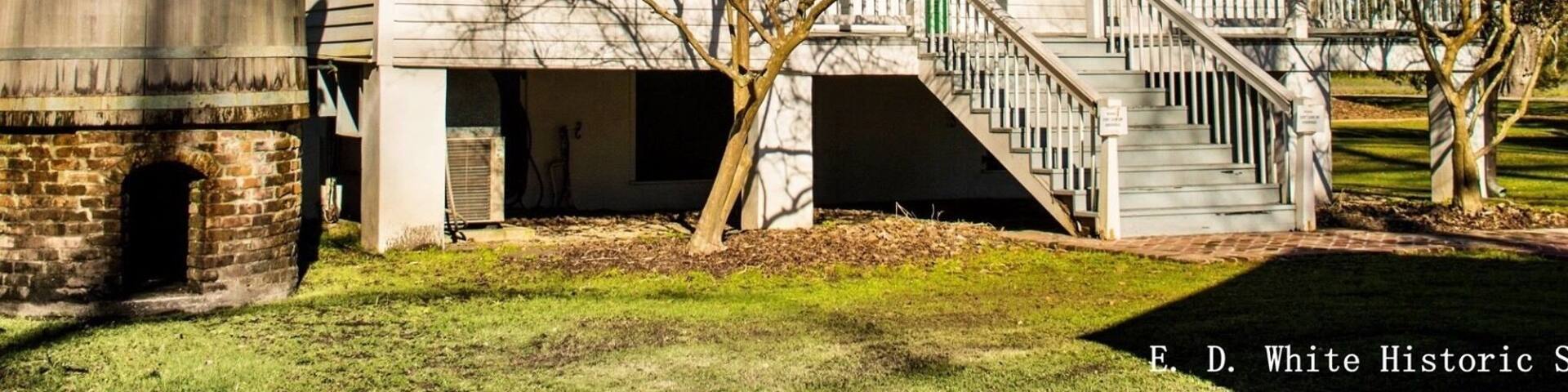 A great little historical find Built with hand-hewn cypress around 1825, the E.D. White House is an excellent example of Creole plantation architecture and traditional construction