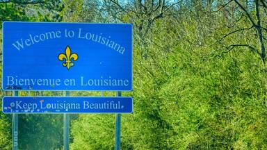 Welcome to Louisiana interstate sign