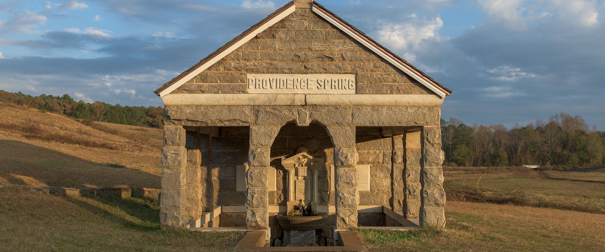 Providence Spring at the Prison Site of the Andersonville National Historic Site in Andersonville, Georgia
