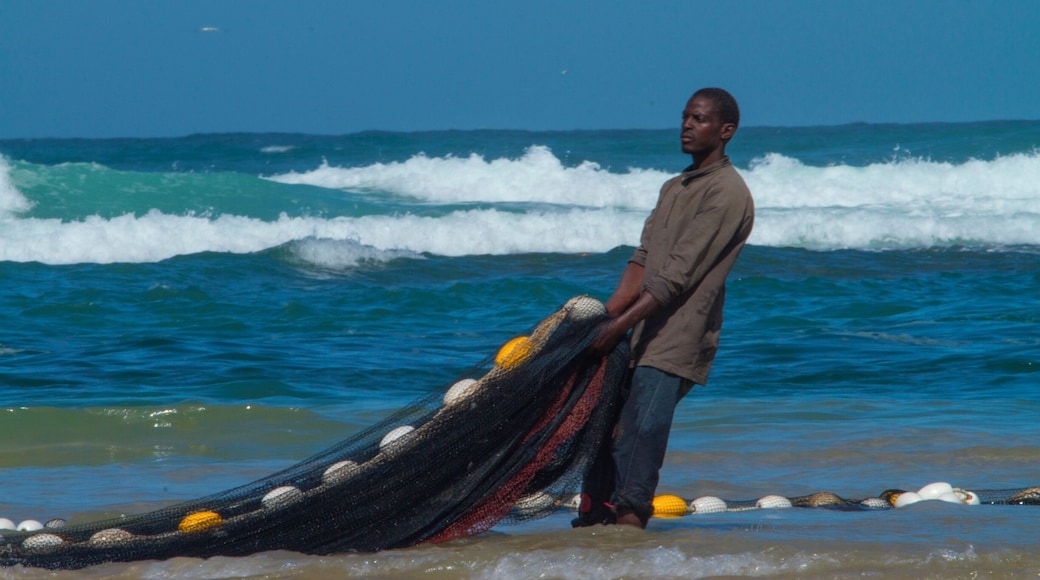 Fisherman sorting out his net on the beach in Youff. Yoff is a neighborhood in Dakar, but it is also a separate town with its own peculiarities. Yoff is known for its Muslim Community Council and its fishing villages and is considered slightly more conservative than more central parts of Dakar. To get a proper impression of traditional fishing and the beautiful pirogues a visit to the district Yoff is a good idea. Yoff is the most northeastern district of Dakar and adjoins the airport in the west. Read more on blog: http://www.travelwithallsenses.com/fishermen-of-yoff/