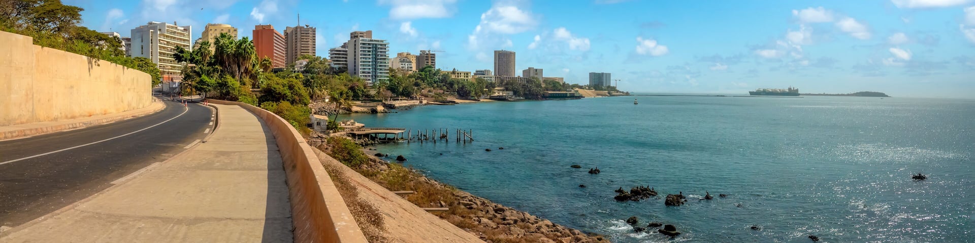 Stunning ocean views from the Corniche promenade, Dakar, Senegal, West Africa