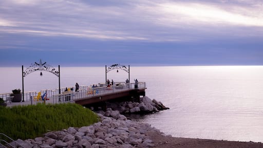 Sunset over Lake Erie at Euclid Beach Park in Cleveland, Ohio.
