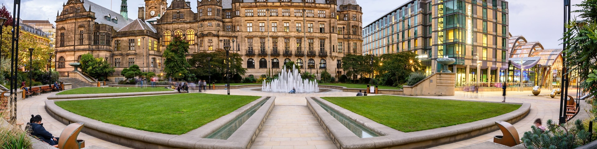 Peace Garden Town Hall Sheffield UK