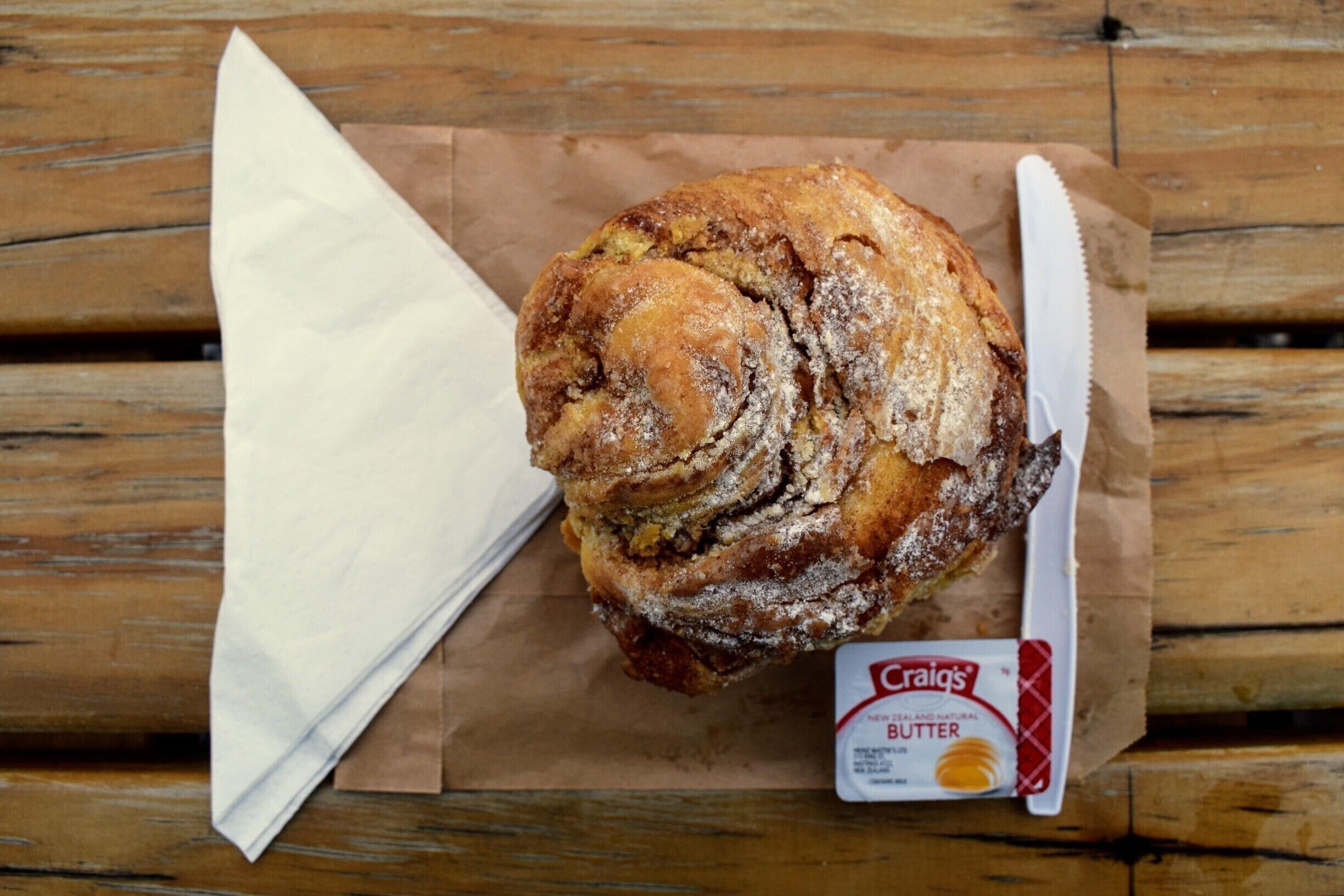 In old town Cromwell, NZ you can walk along a quiet lakeside and get a feel for the pioneer days of the country. Oh yeah, and you can get the BEST cinnamon scroll you'll ever get. Just pop into Armando's Kitchen and order one of these bad boys warmed up. It's like a giant, layered cinnamon muffin.
#NZ #Cromwell #SweetSpot