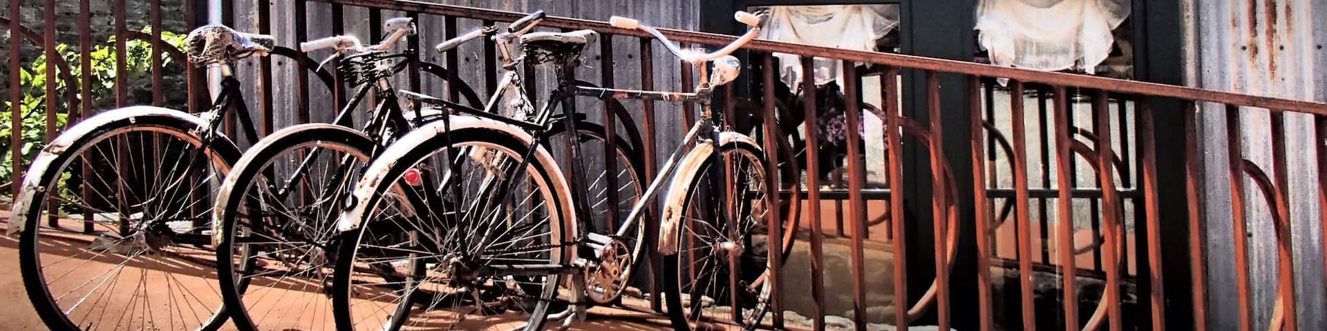 A Trio of Bicycles parked up in Old Cromwell (Otago, NZ)