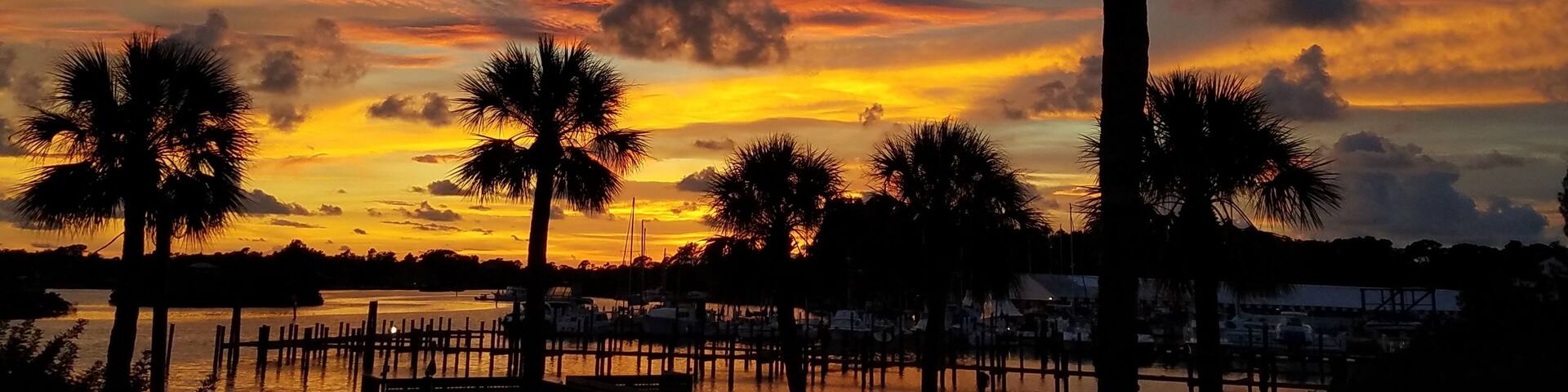 Sunset in Tarpon Springs Florida - Anclote River