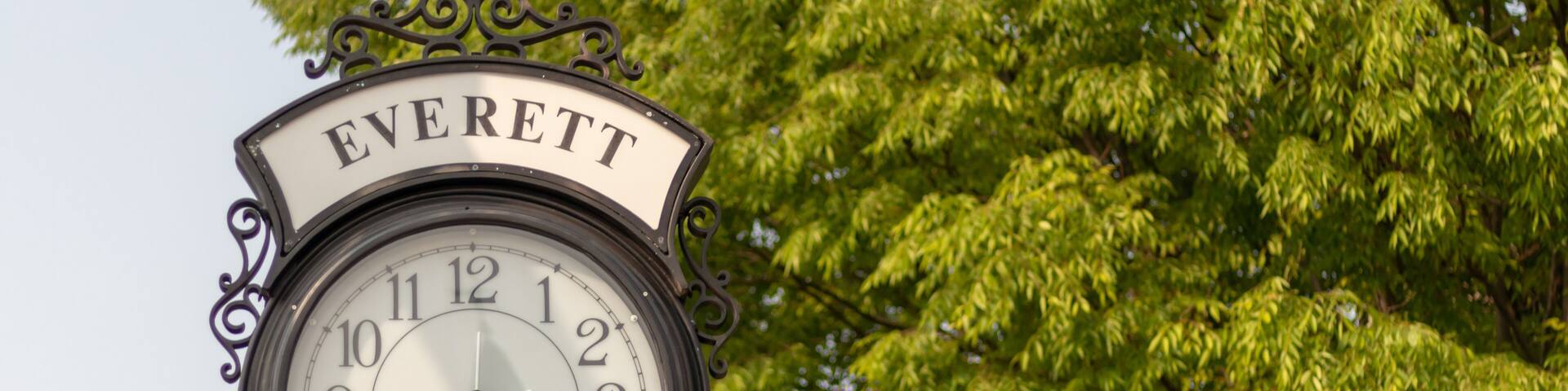 Clock at Broadway Street Everett MA