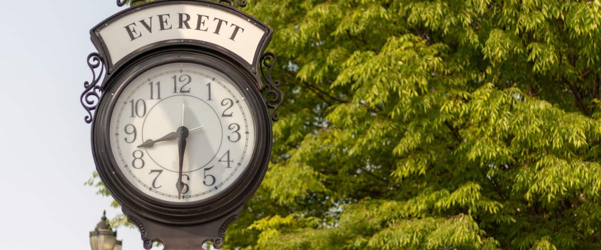 Clock at Broadway Street Everett MA