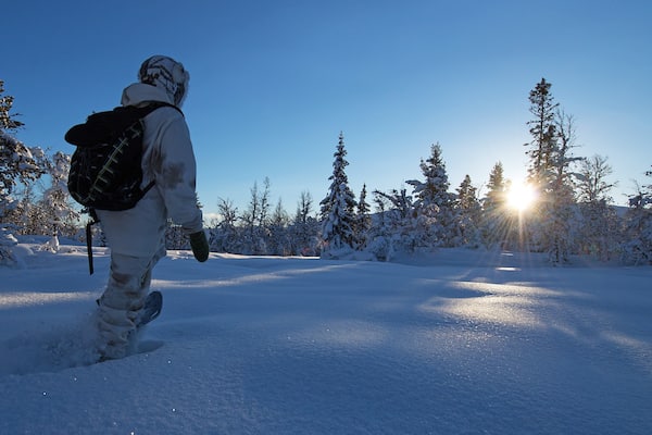 Geilo welches beinhaltet Sonnenuntergang, Schnee und Schneeschuhlaufen