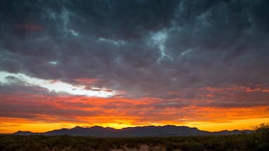 Vibrant Sunrise over Hills South of Van Horn in West Texas