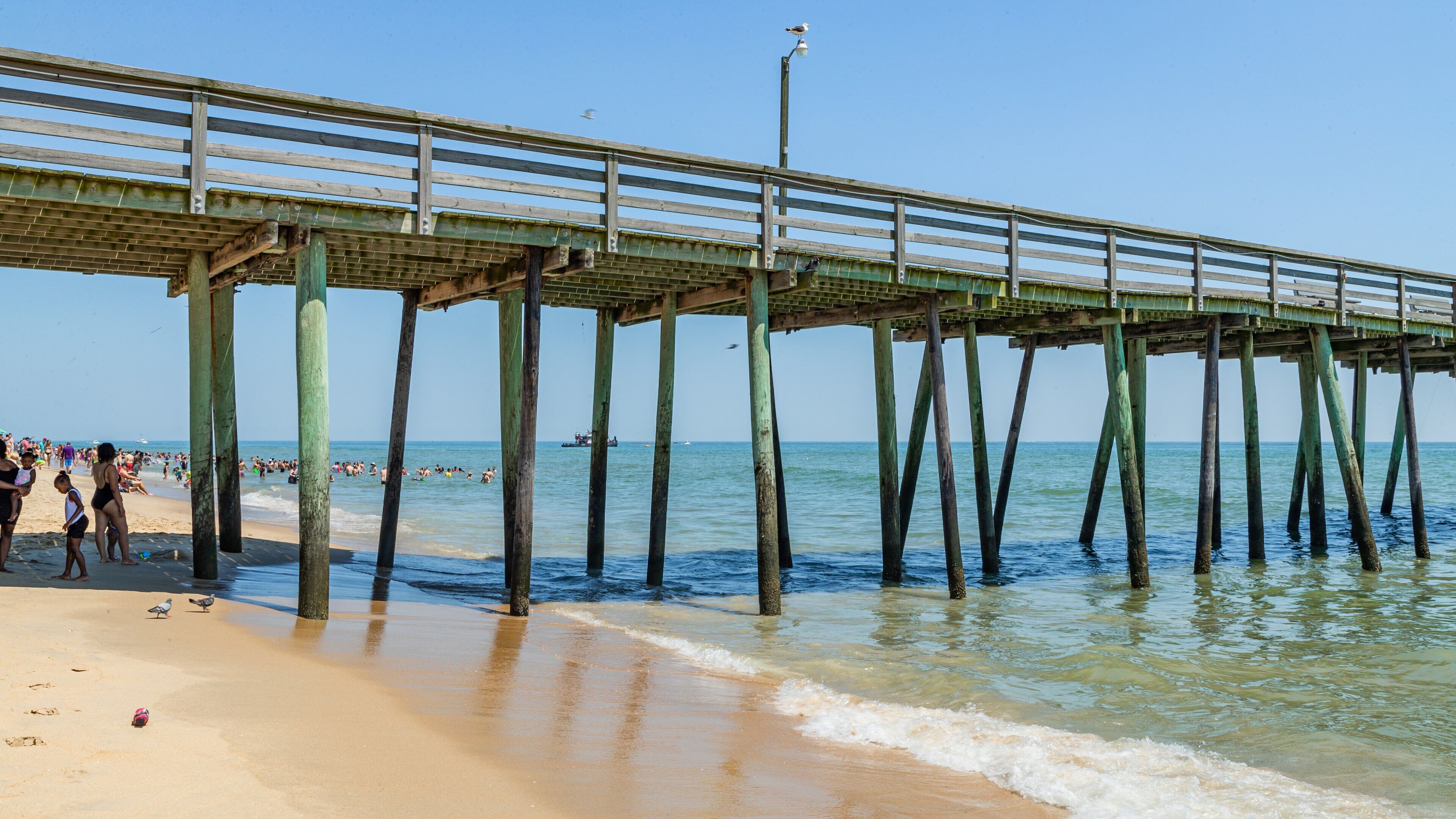 Virginia Beach showing a beach and general coastal views