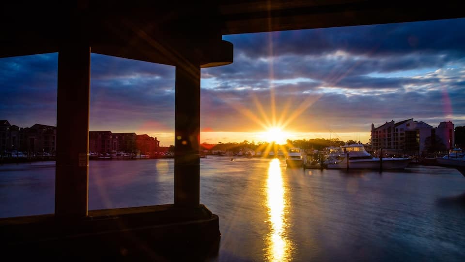 Susnset at Rudee Inlet, Virginia Beach, Va.