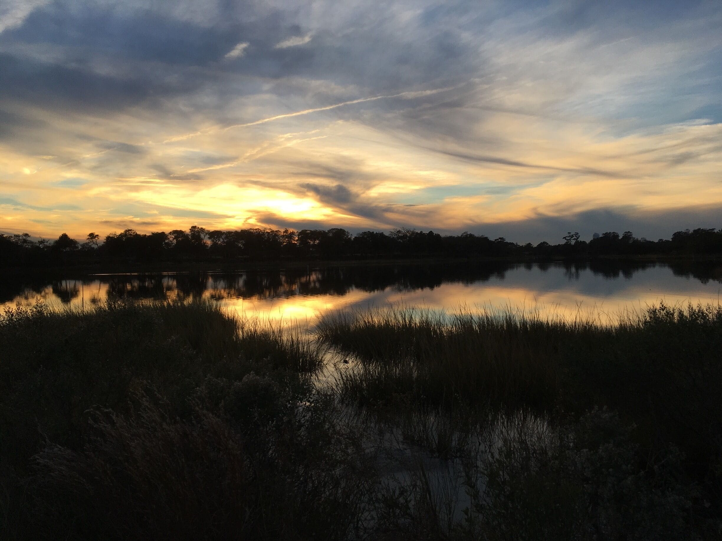 Lynnhaven river at sunset. 