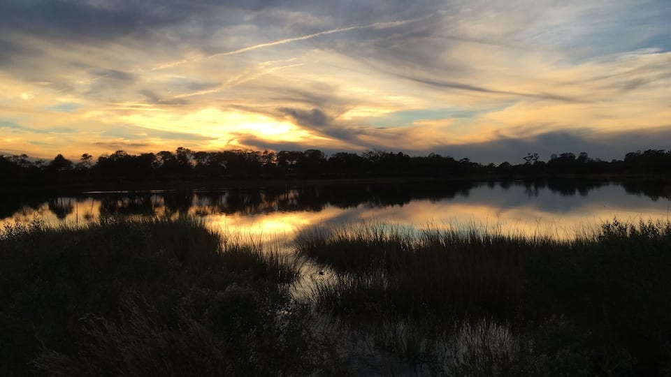 Lynnhaven river at sunset.