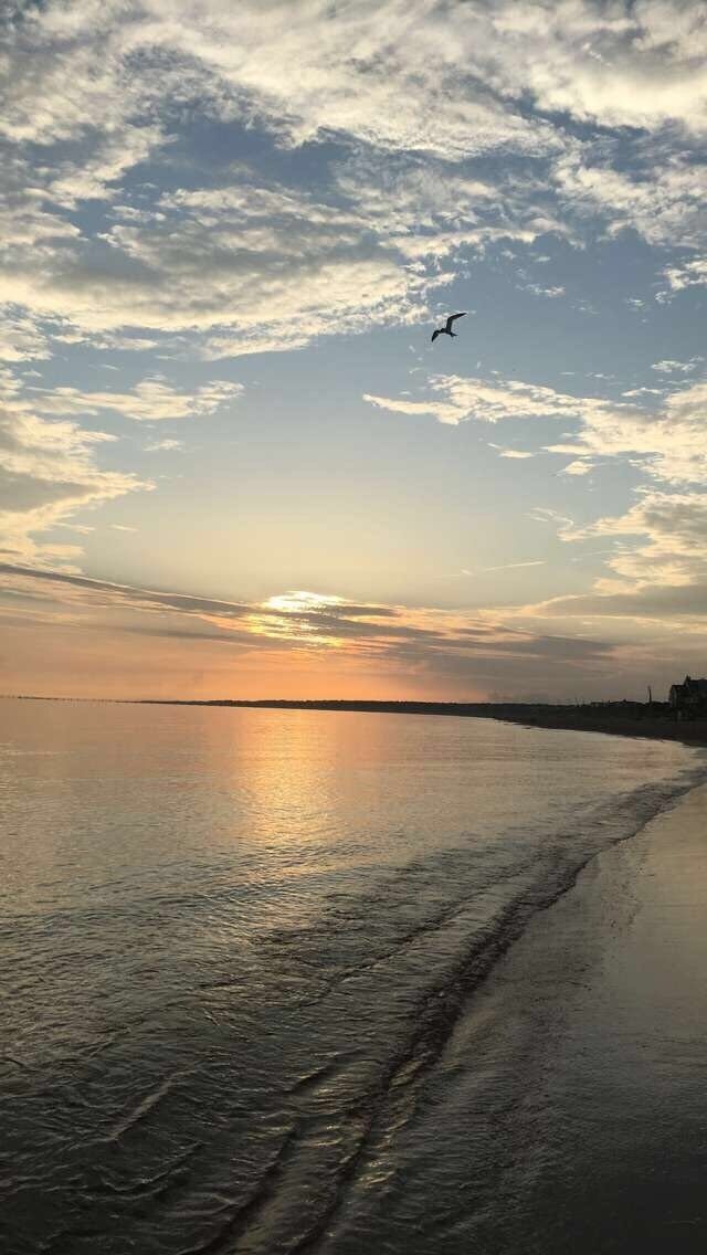 My pin is off Virginia Beach a bit. I don't know the name of this beach but it was a beautiful morning walk. #sunrise