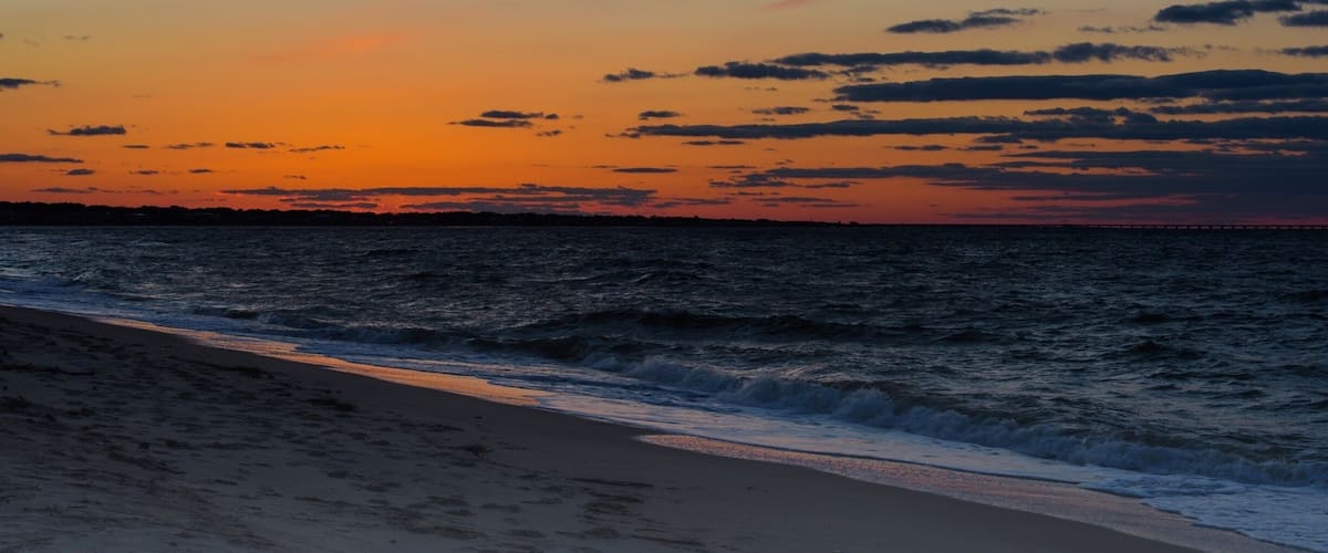 Sunset over Lynnhaven Beach