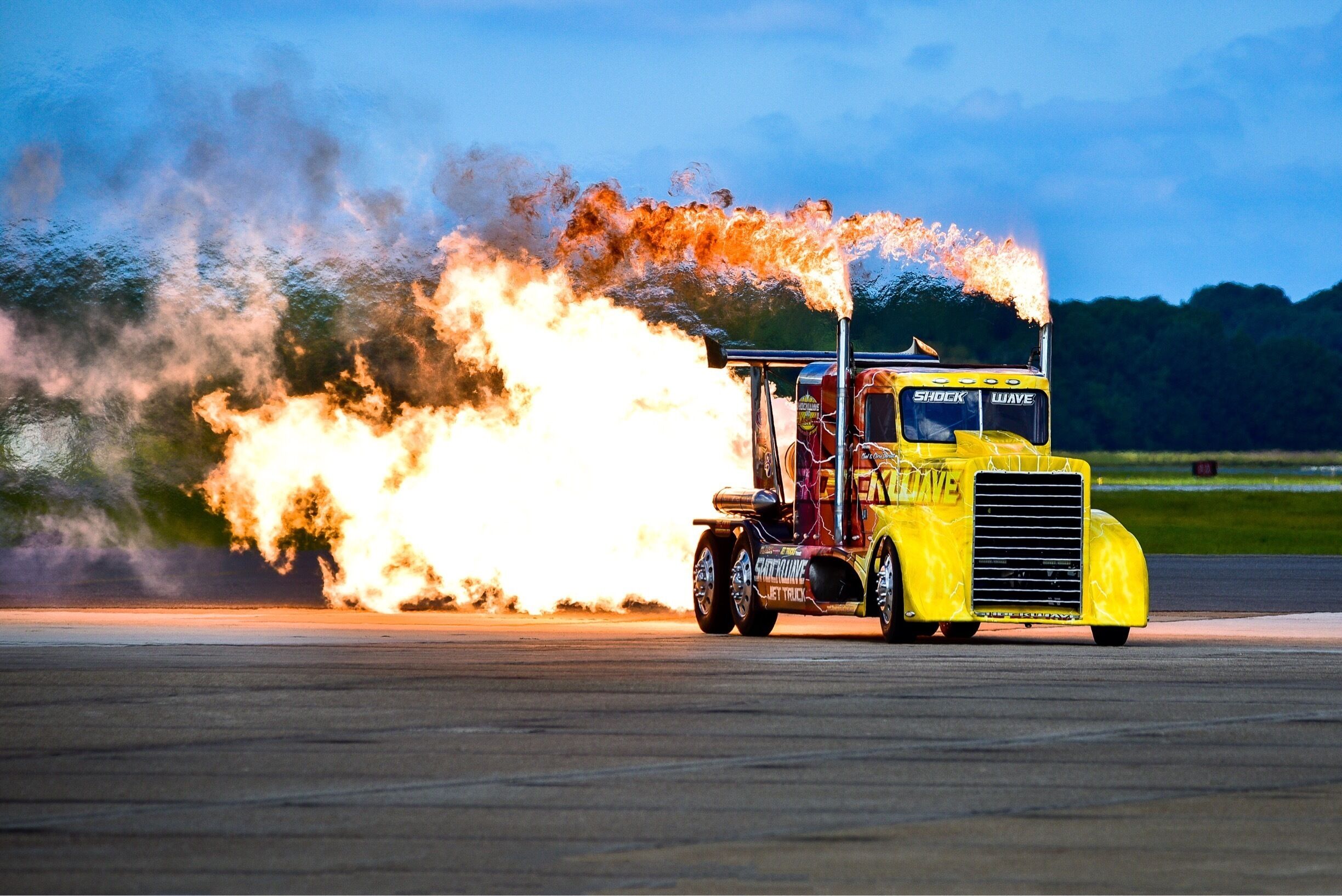The Shockwave jet truck, a 60,000 hp beast that can get up to 376 mph!
