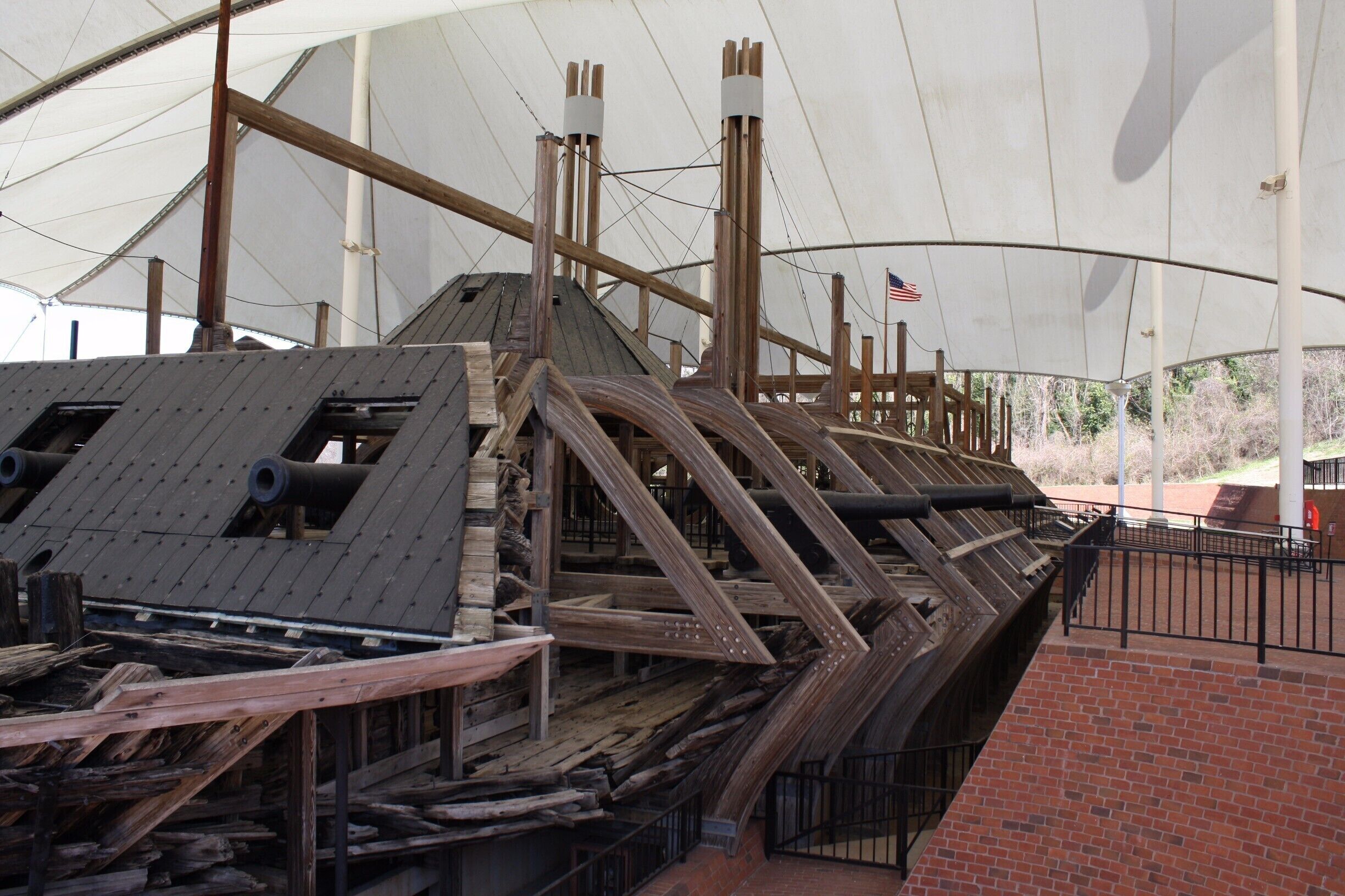 The USS Cairo at the Vicksburg Military Park.