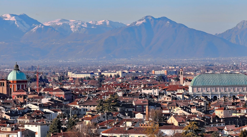 Enchanting panorama of the city of Vicenza in Italy and the medi