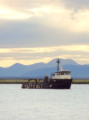 Fishing Boat in a River in Bristol Bay Alaska