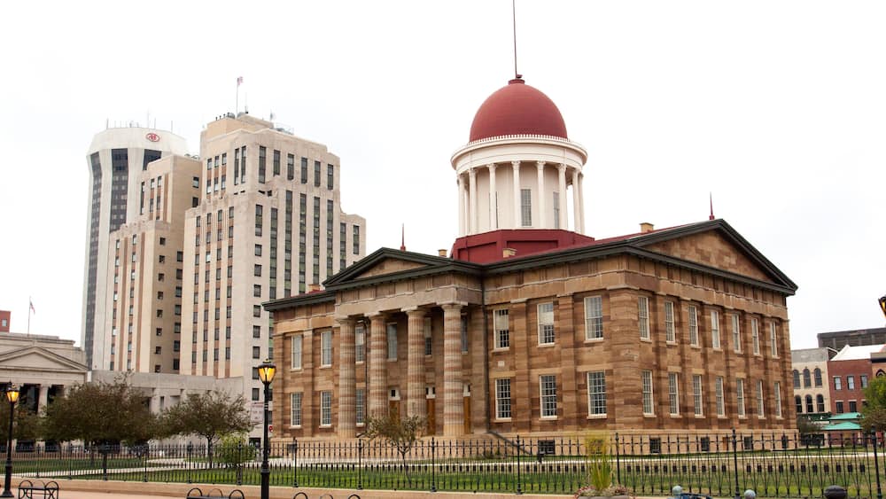 Springfield Illinois USA - Historical buildings of Abraham Lincoln first US President