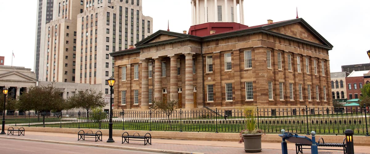 Springfield Illinois USA - Historical buildings of Abraham Lincoln first US President