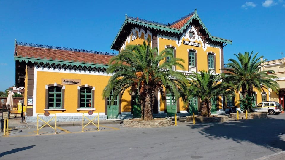 The fantastic railway station in Volos, Greece.