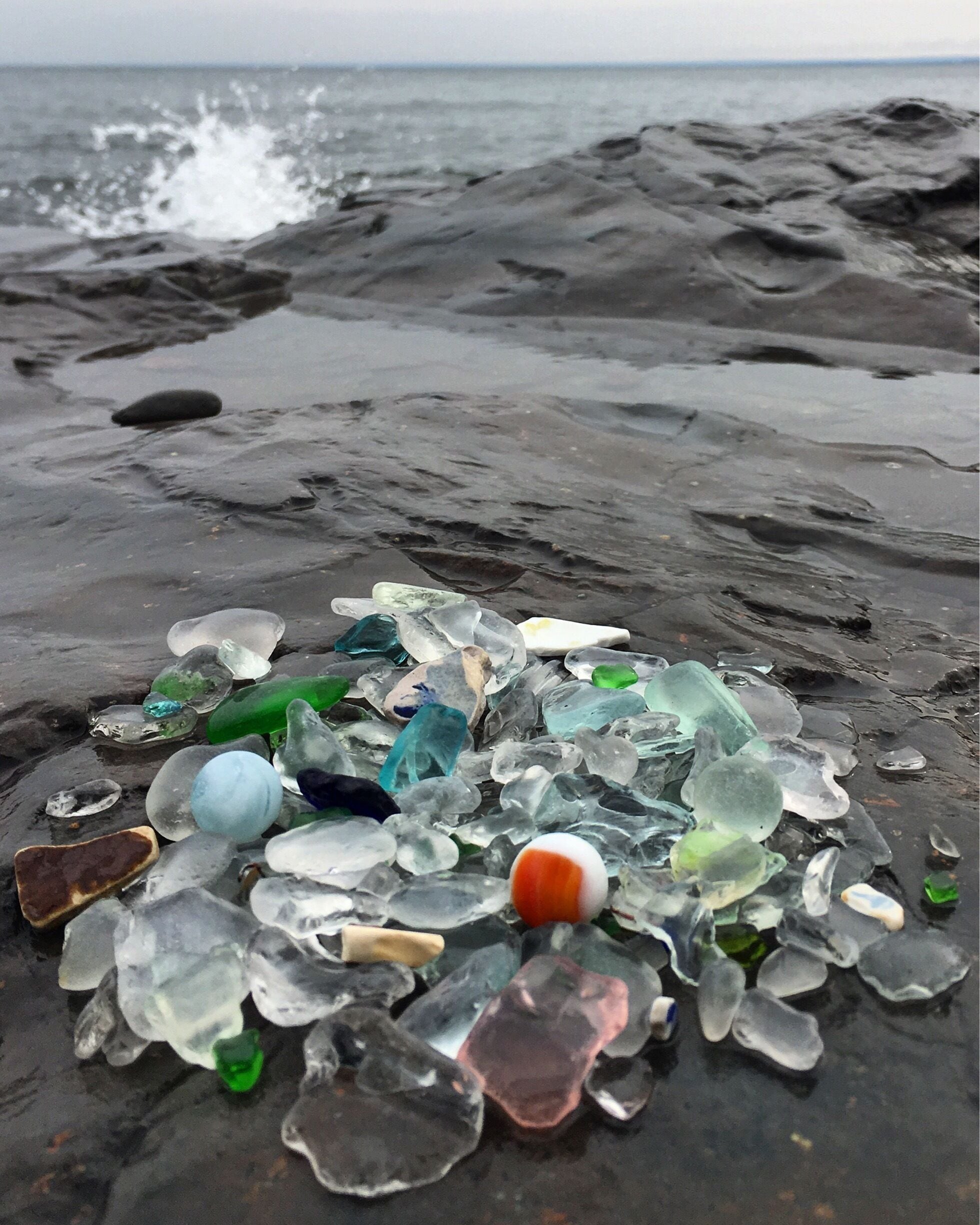 My favorite days in my favorite city! 🍬 #seaglass #takeahike