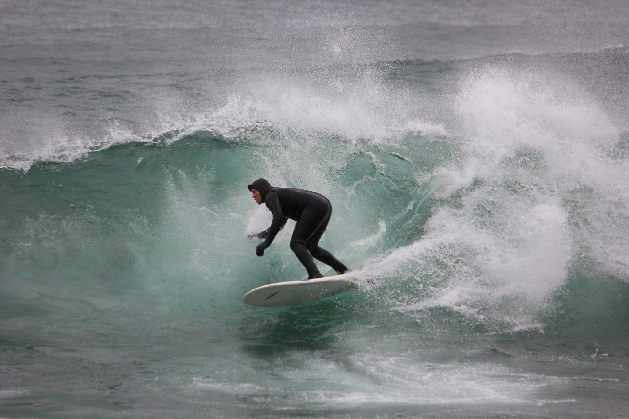 Surfing on Lake Superior after a Nor-easter blew into Duluth.
#Adventure