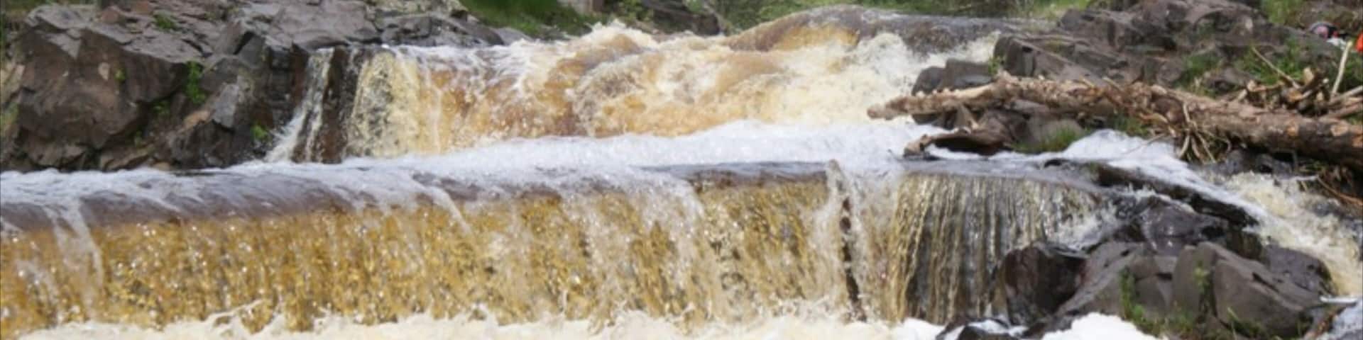 Duluth featuring rapids and a bridge