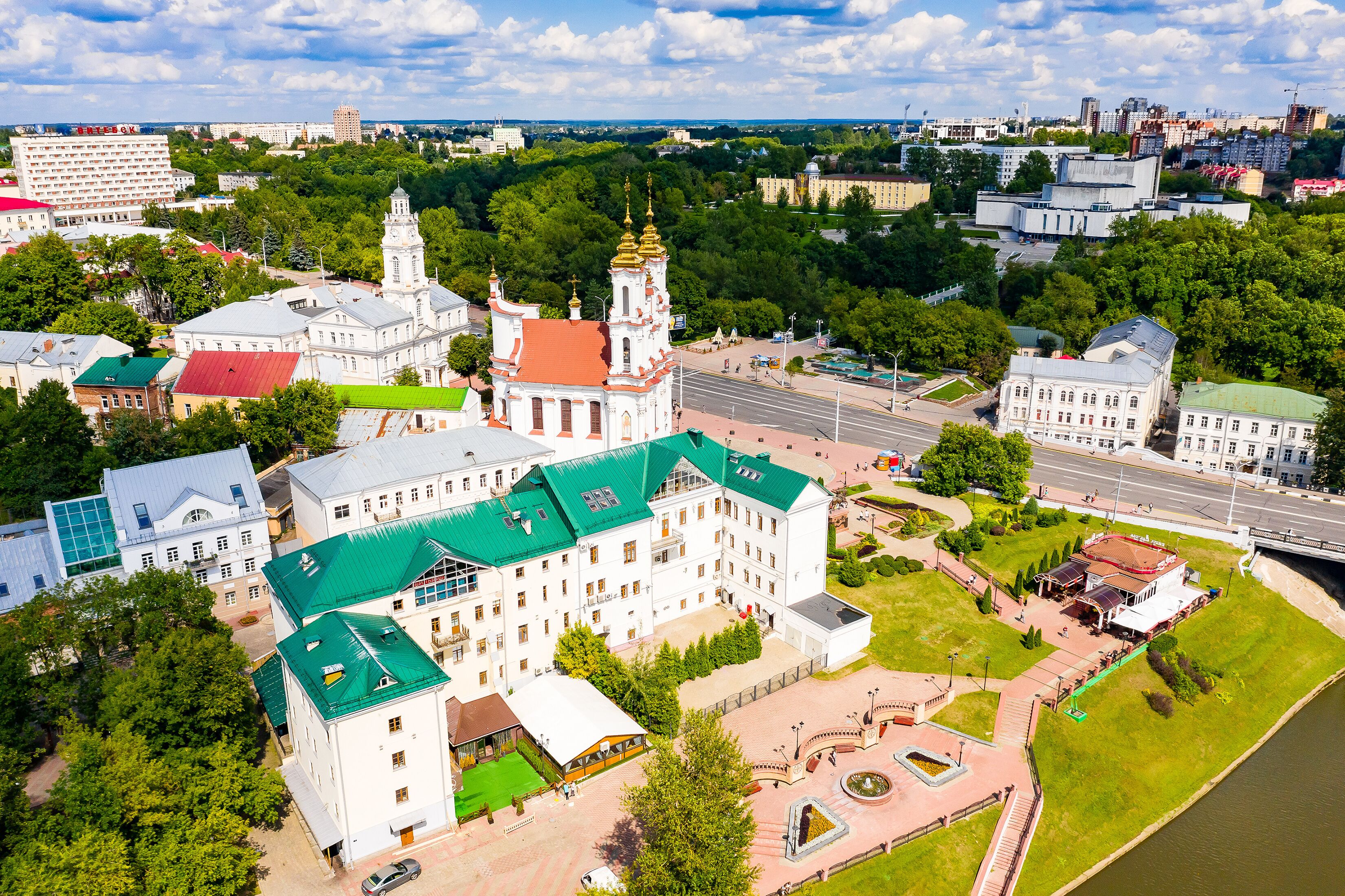 Vitebsk, Belarus - july 20, 2019 - City landscape in Vitebsk. Central Street