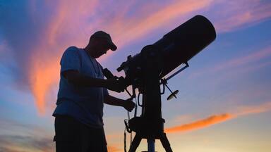 Valentine which includes a sunset as well as an individual male