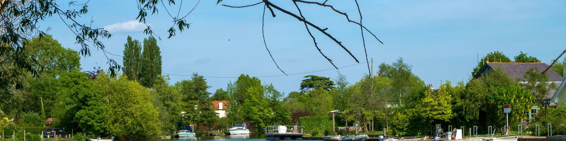 The River Thames, Shepperton, Surrey, UK.