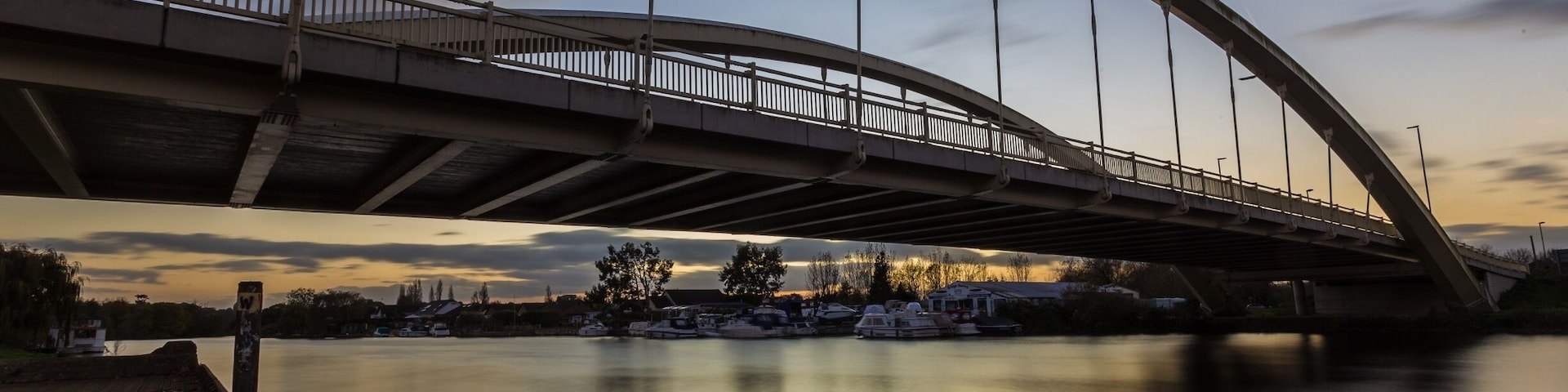 Walton Bridge at dusk