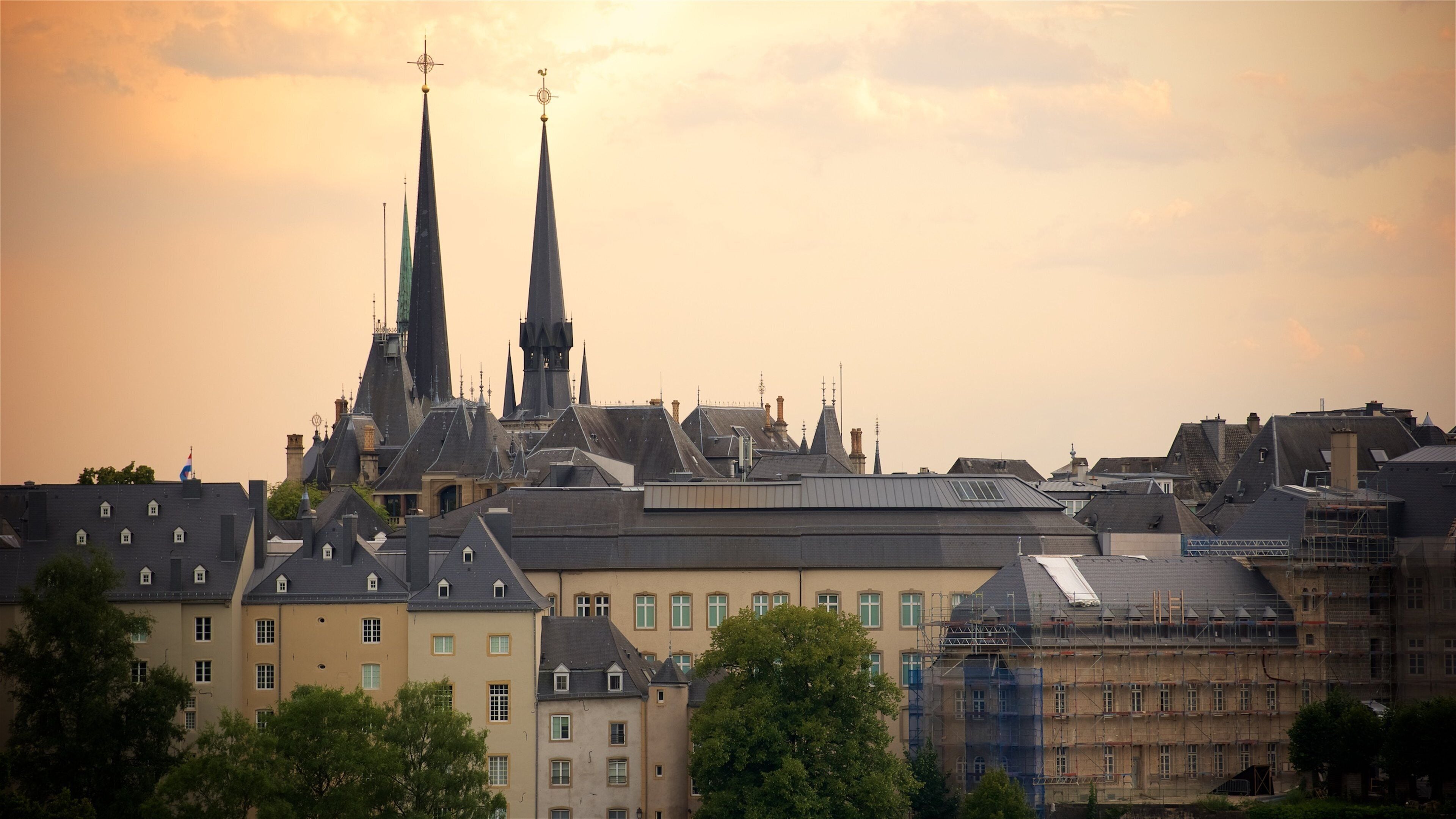 Luxemburg toont een kerk of kathedraal