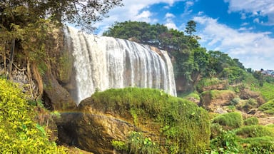 Panorama of Elephant waterfall in Dalat, Vietnam in a summer day