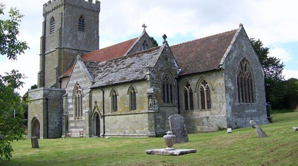 The Parish Church of St Mary, Iwerne Minster The church is a beautiful building with features dating from many different dates and styles. It has a medieval ribbed stone spire, one of only three in Dorset.