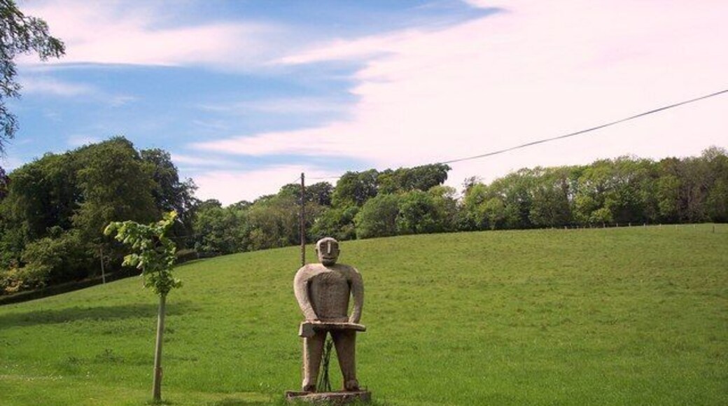 Axe Man This wood sculpture stands near the entrance of Turnworth House.