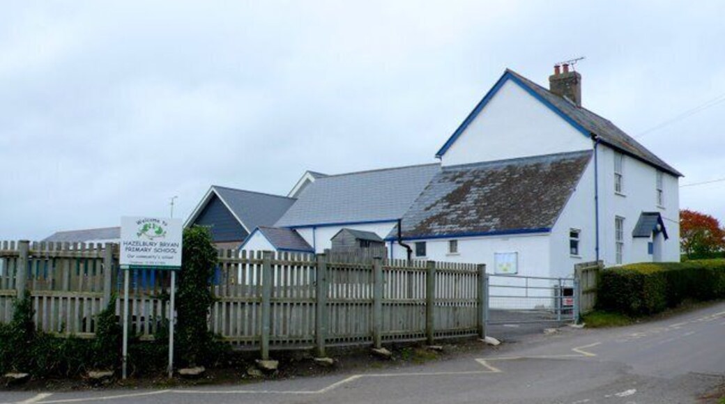 Hazelbury Bryan primary school The school is actually in Droop the part of the village where the church is.